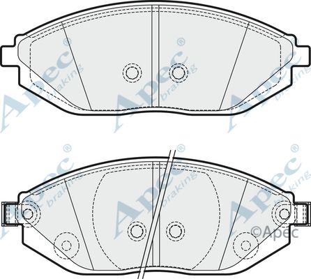 APEC BRAKING Piduriklotsi komplekt,ketaspidur PAD1874